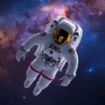 Astronaut Floating in Orbit