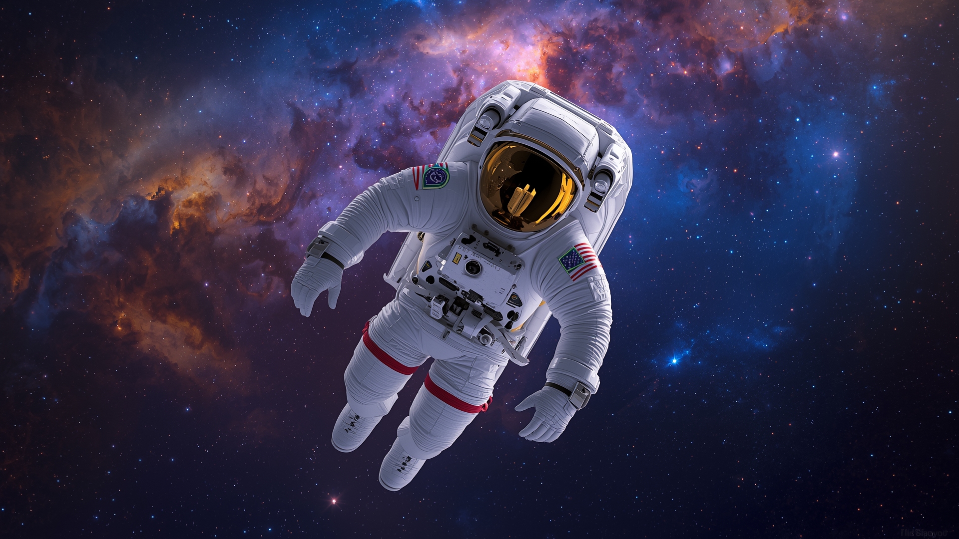 astronaut floating in orbit wallpaper, space & science, astronaut, cosmos, science, space, desktop, mobile, background