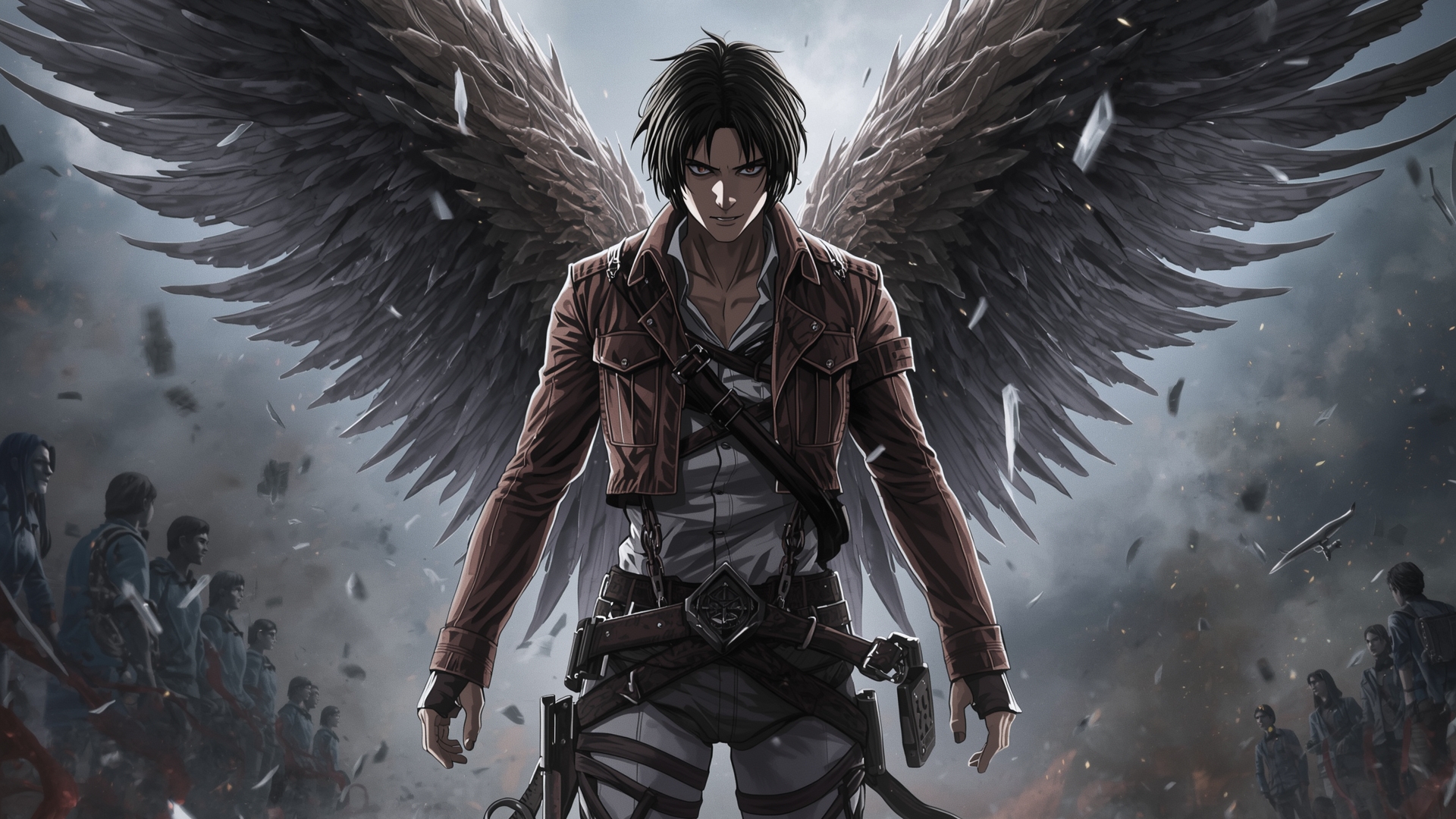 attack on titan eren jaeger transformation wallpaper, anime, action, aot, attack on titan, dark fantasy, eren jaeger, titan, desktop, mobile, background