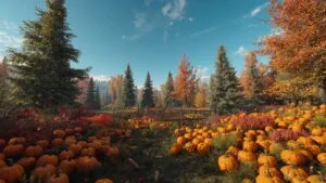 Autumn Harvest with Pumpkins