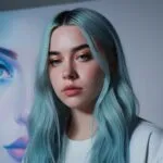 Billie Eilish Painting Alone in Her Studio
