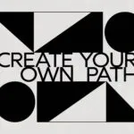 Black and White Quote Abstract Geometric Shapes