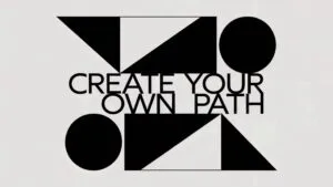 Black and White Quote Abstract Geometric Shapes