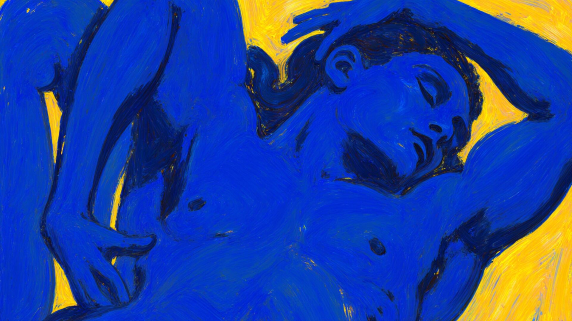 blue nude harmony wallpaper, art & masterpieces, blue nude, bold form, fauvism, figure, henri matisse, minimal palette, desktop, mobile, background