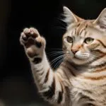 Cat Giving a High Five Cute Paw