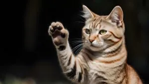 Cat Giving a High Five Cute Paw