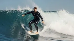 Chris Hemsworth AI Surfing Waves