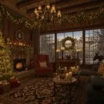Christmas Decorations in Cozy Home