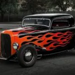Classic American Hot Rod Flame Paint Job