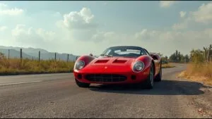 Classic Ferrari Red Race Car