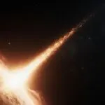 Comet Trajectory Deep Space Action Scene