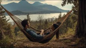 Couple Relaxing in Hammock