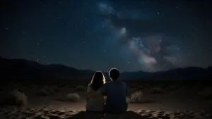 Couple Watching Stars in the Desert