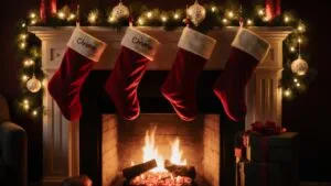 Cozy Christmas Fireplace Hearth Warm Glow