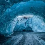 Crystalline Ice Cave Interior View