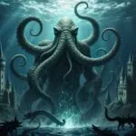 Cthulhu Rises From Deep Ocean Chaos