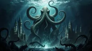Cthulhu Rises From Deep Ocean Chaos