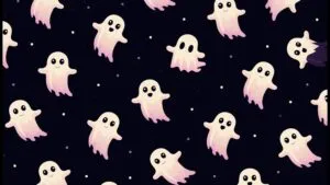 Cute Spooky Ghost Minimalist Pattern