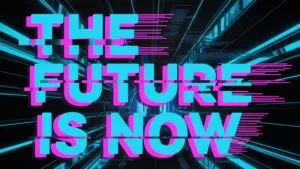 Cyberpunk Quote Glitch Effect Digital Art