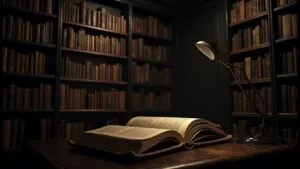 Dark Academia Bookshelf Interior