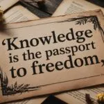 Dark Academia Style Quote Old Book Pages Texture