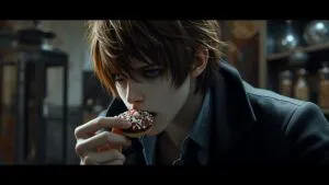 Death Note L Eating Sweets Portrait