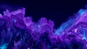 Deep Purple and Cyan Fluid Dynamics