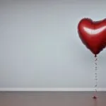 Deflated Red Heart Balloon Sorrow Symbol