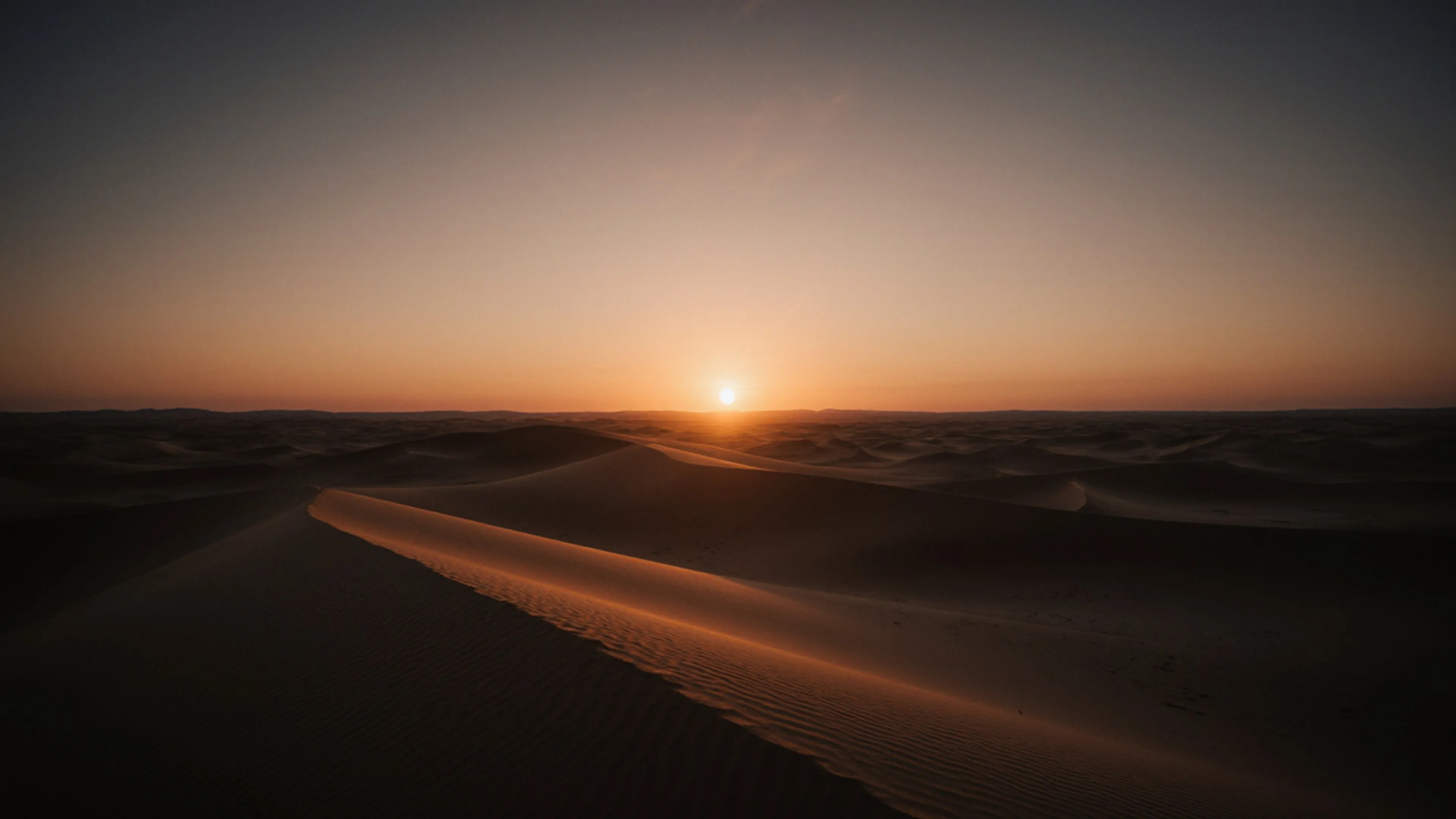 Desert Sand Dunes Silhouette Sunset Horizon Wallpaper 4K UHD (3840x2160 ...