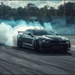Drift Car Smoke Trail Action Shot