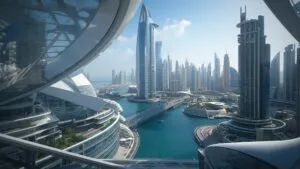 Dubai Marina Futuristic Modern Architecture
