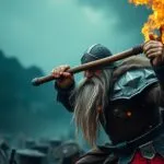 Dwarf Warrior Axe Charge Battle