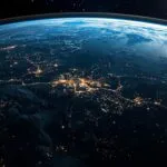Earth View From Space Night Lights City