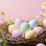 Easter Pastel Eggs Soft Spring Setting