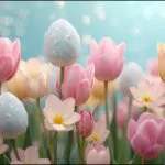 Easter Spring Flowers Pastel Colors Cute