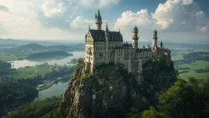 Epic Medieval Castle on a Cliff