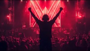 Esports Player Silhouette Victory Pose