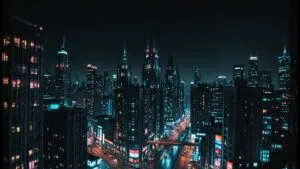 Eternal Night Cityscape Art