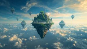 Ethereal Floating Islands in the Sky