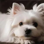 Fluffy Maltese Dog Resting Cozy