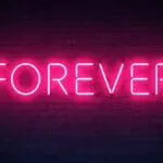 Forever Text Neon Sign Retro Wall Art