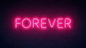 Forever Text Neon Sign Retro Wall Art