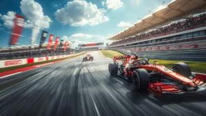 Formula 1 Car Speed Blur on the Race Track