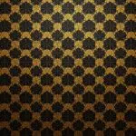 Geometric Hexagon Mosaic Pattern Gold Black