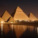 Giza Pyramids Desert Sunset Egypt