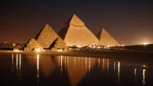 Giza Pyramids Desert Sunset Egypt