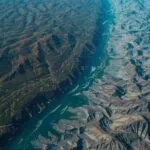 Glacier-Fed River Delta Aerial View