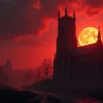 Gloomy Cathedral Sunset View