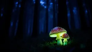 Glow in the Dark Mushroom Forest