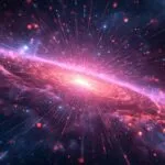 Glowing Quantum Physics Particle Trails